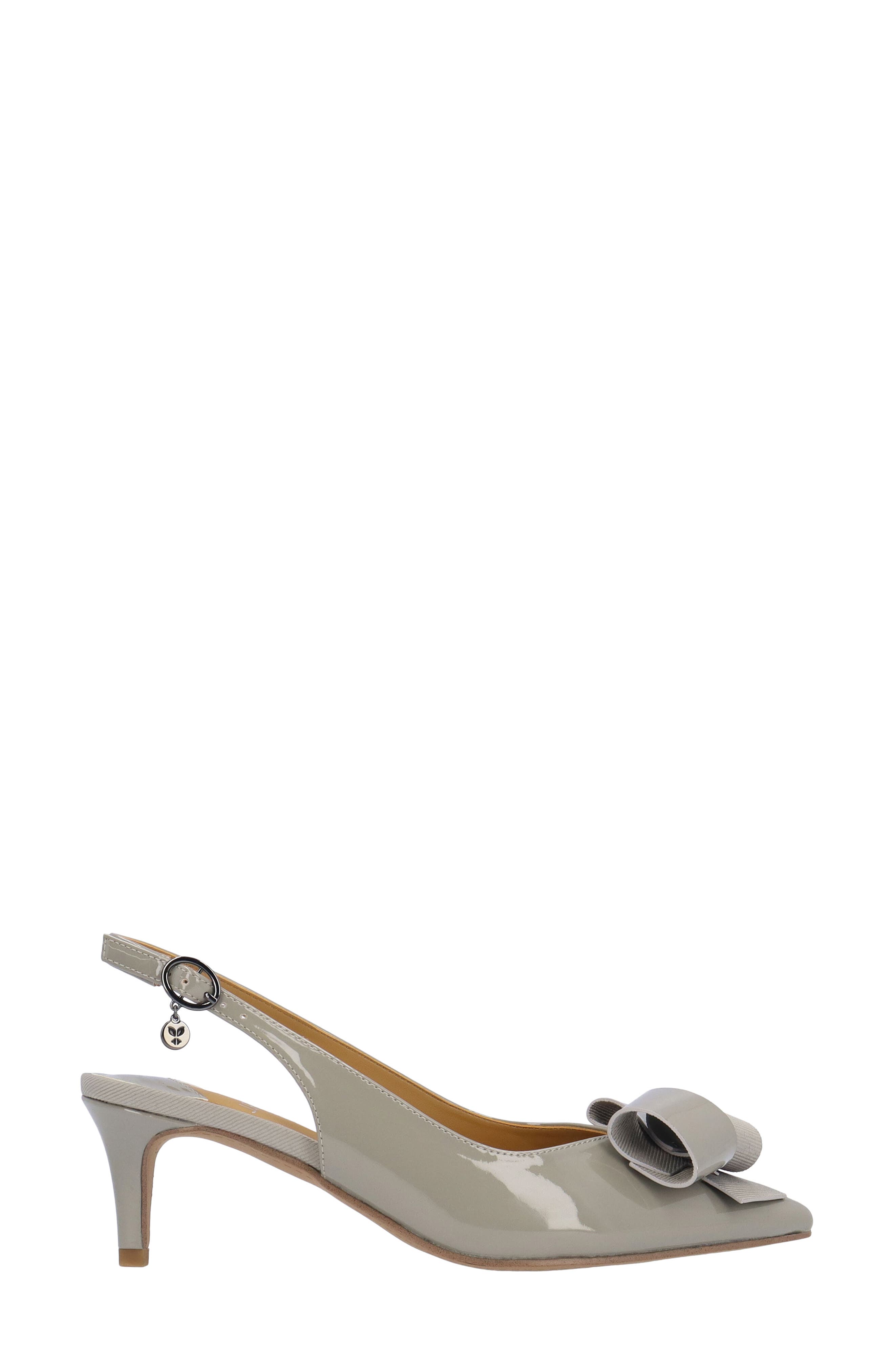 J. Reneé Delara Pointed Toe Slingback Pump, Alternate, color, Dark Grey