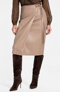 Marciano Gladys Faux Leather Wrap Skirt