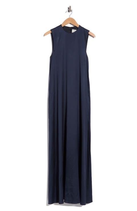 Capitol Sleeveless Hammered Satin Gown