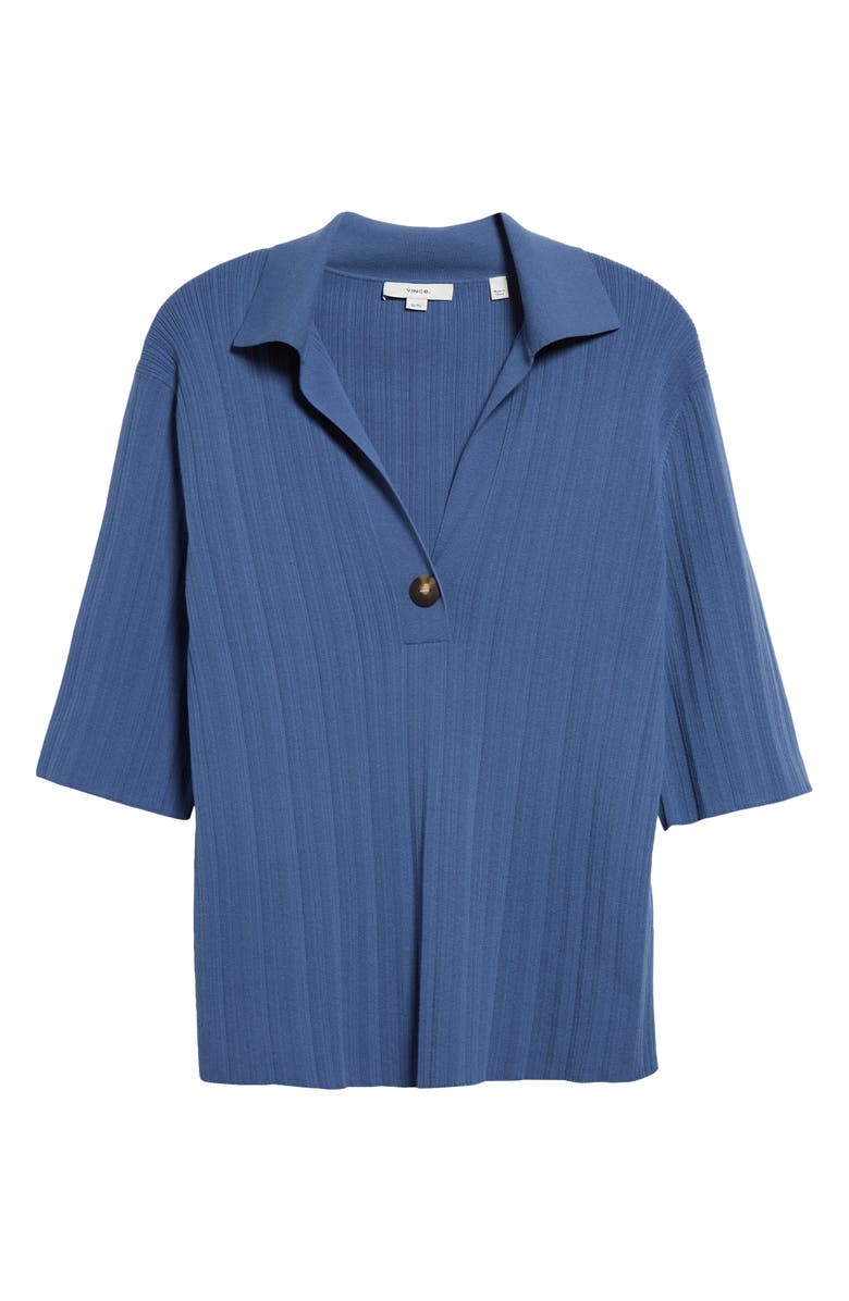 Vince Polo Sweater, Alternate, color, Azurite