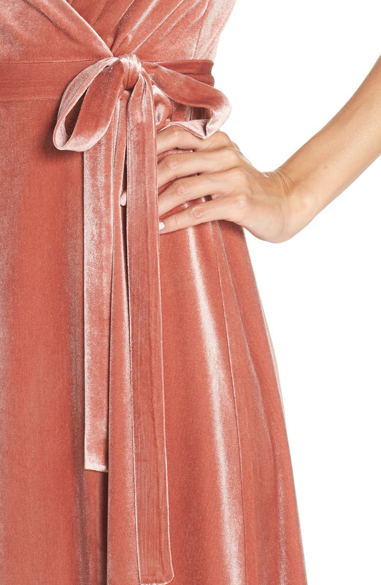 Ali & Jay Baby Love Velvet Wrap Dress, Alternate, color, 