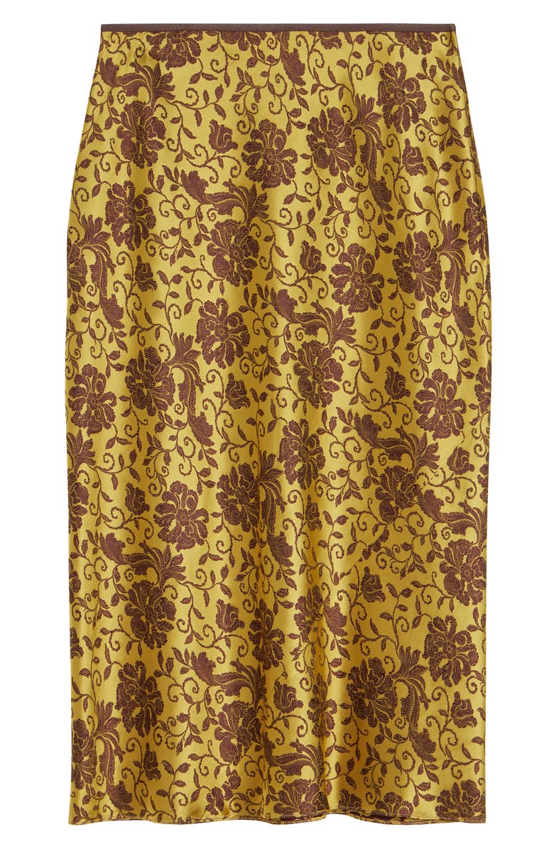 Dries Van Noten Sati Floral Satin Midi Skirt, Alternate, color, 