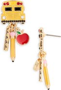 BaubleBar Back To School Bus Charm Drop Earrings