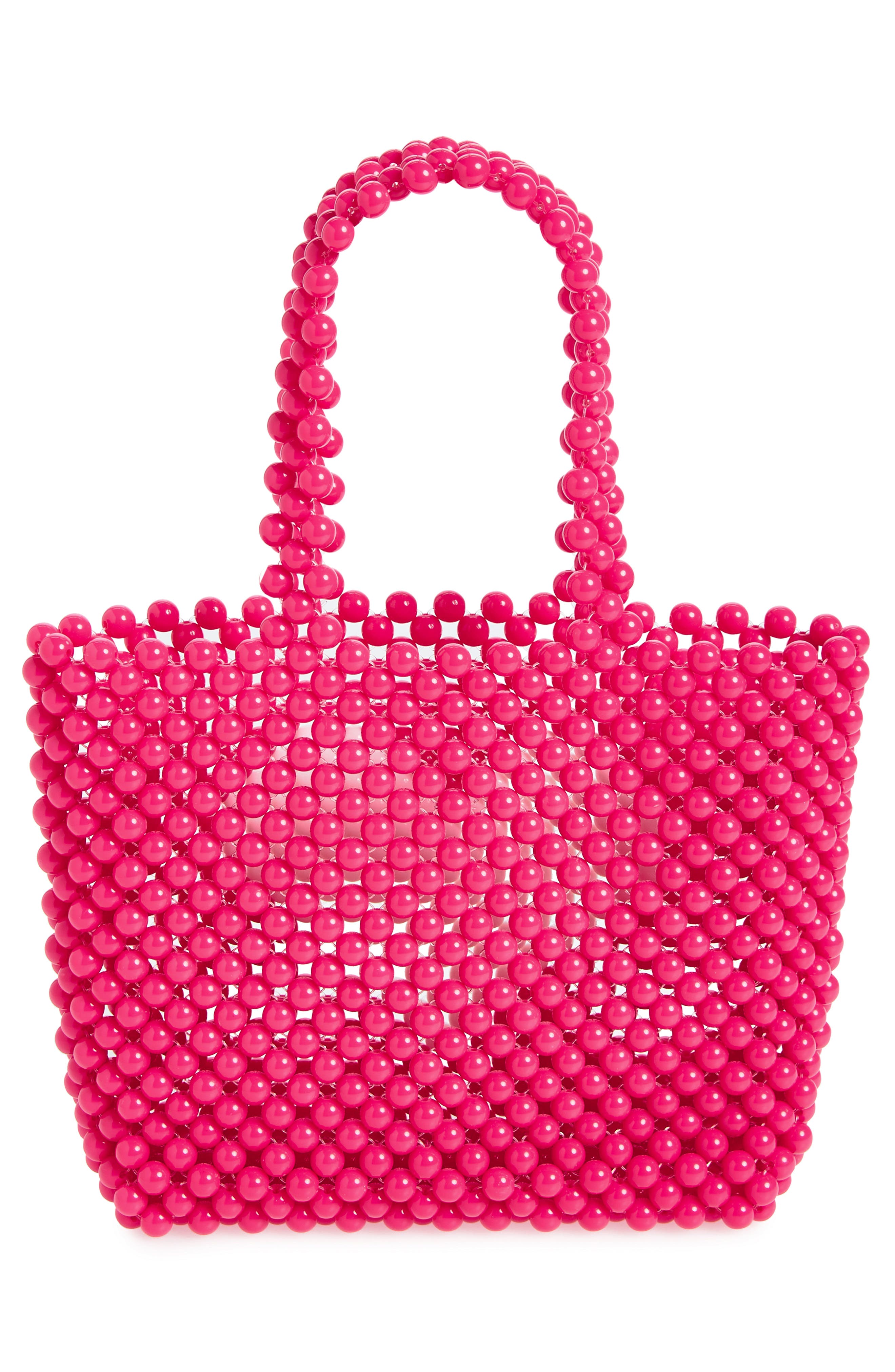 Ruby & Ry Kids' Heart Beaded Top Handle Bag, Alternate, color, 