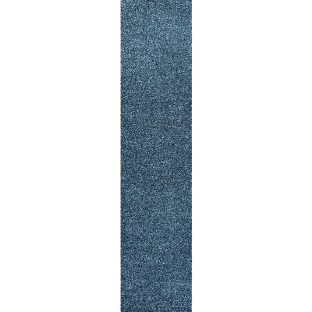 Jonathan Y Haze Solid Low-pile Area Rug In Blue