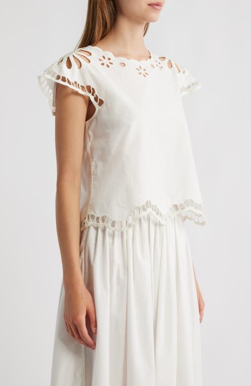 The Great . The Super Bloom Eyelet Top
