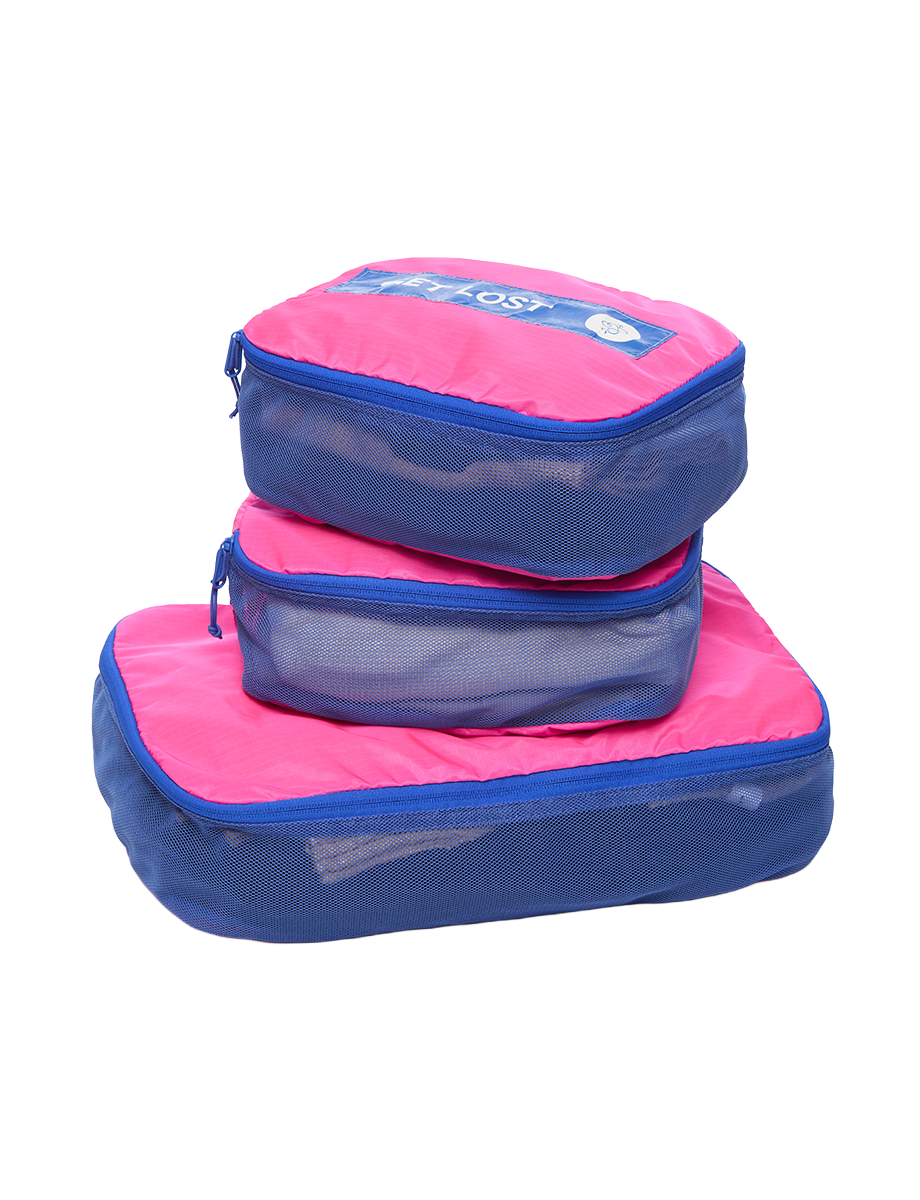 Baboon to the Moon Packing Cube Set, Alternate, color, Hyper Pink
