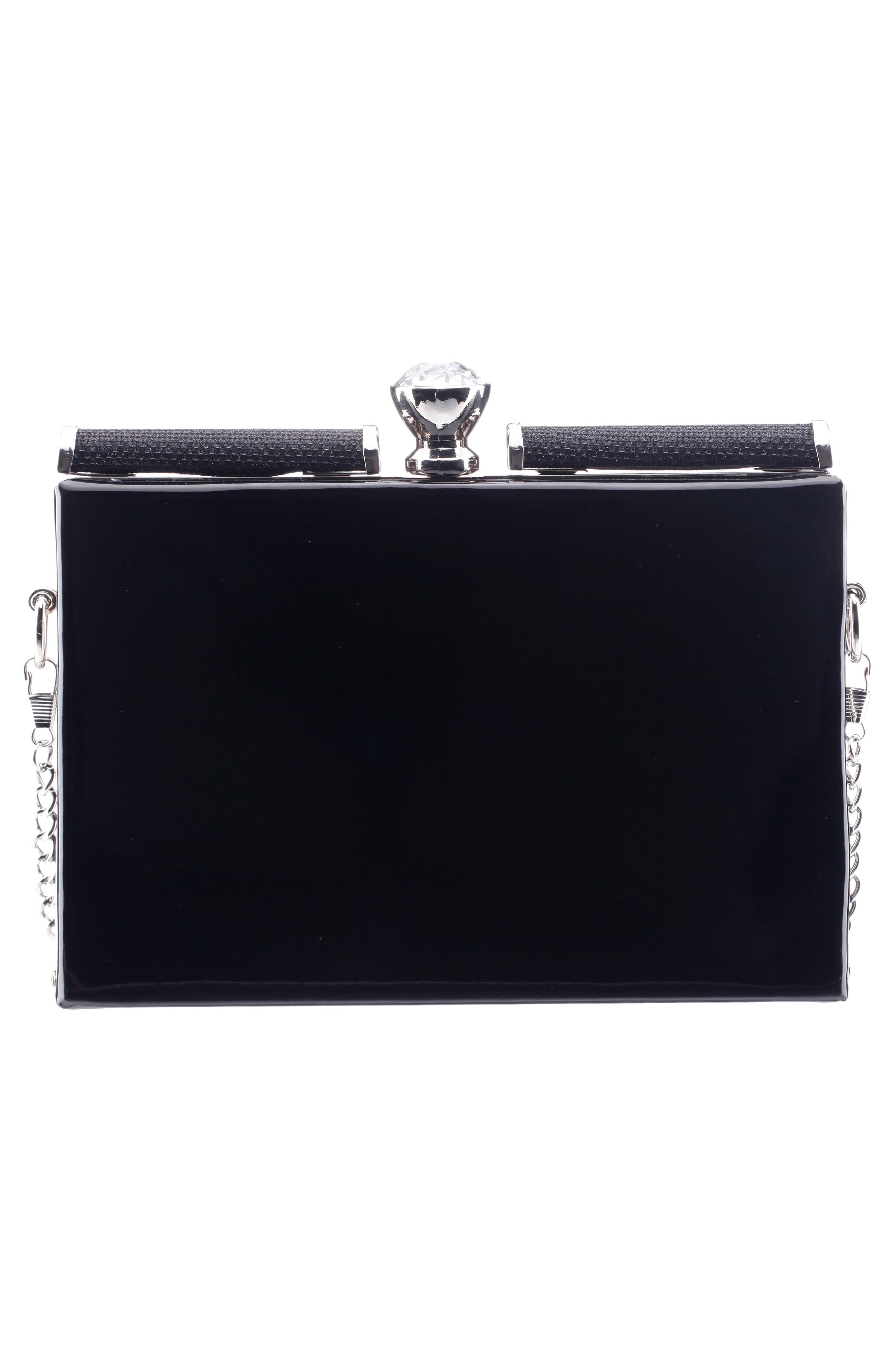 Nina Darby Crystal Clutch, Alternate, color, Black