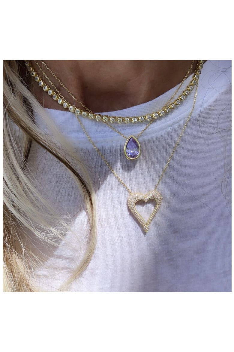 Classic Round Choker Necklace, Alternate, color, GOLD/ WHITE