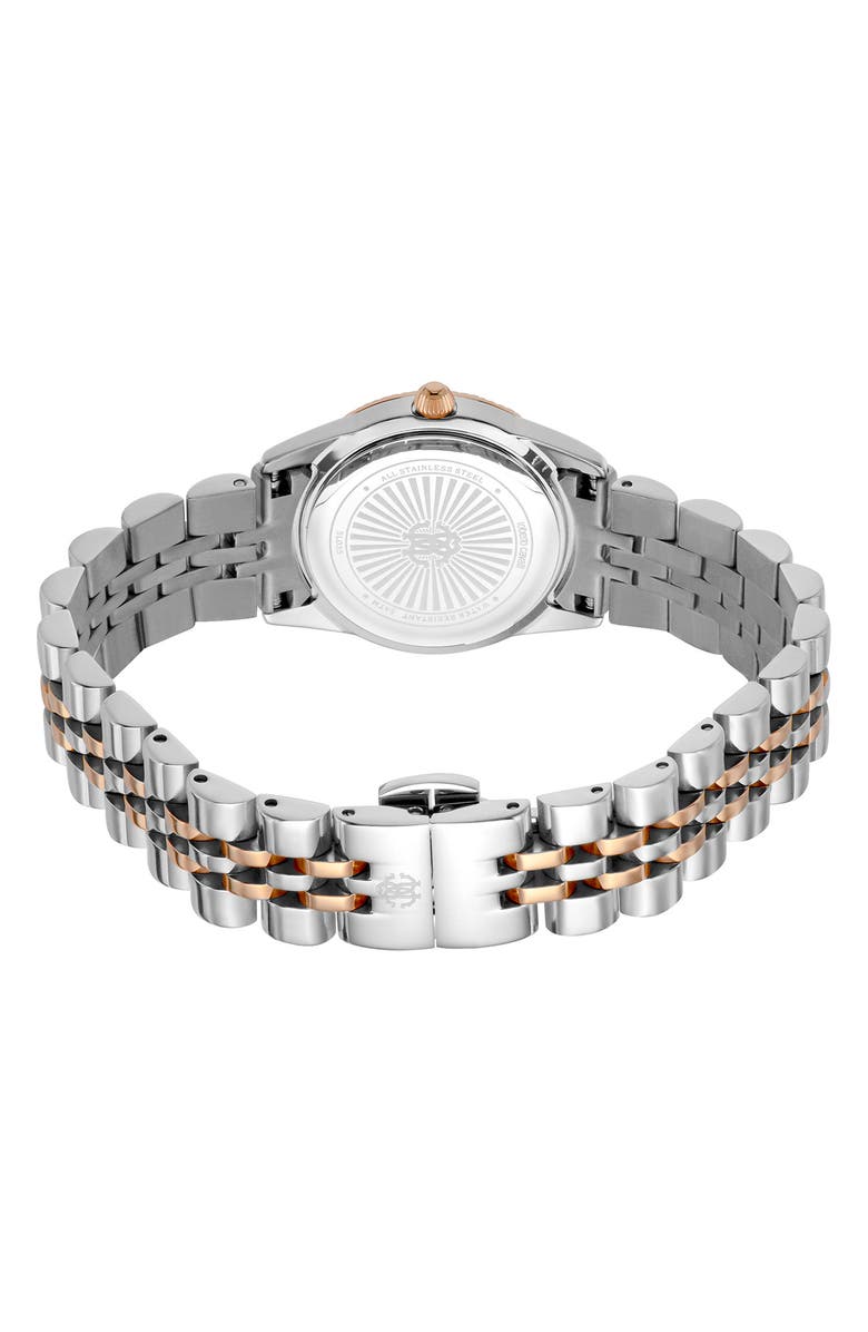Roberto Cavalli Bracelet Watch, 28mm, Alternate, color, Two Tone Silver & Rose Gold