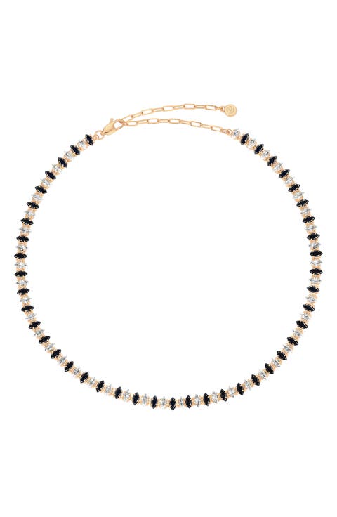 Dainty Marquise Cubic Zirconia Tennis Necklace