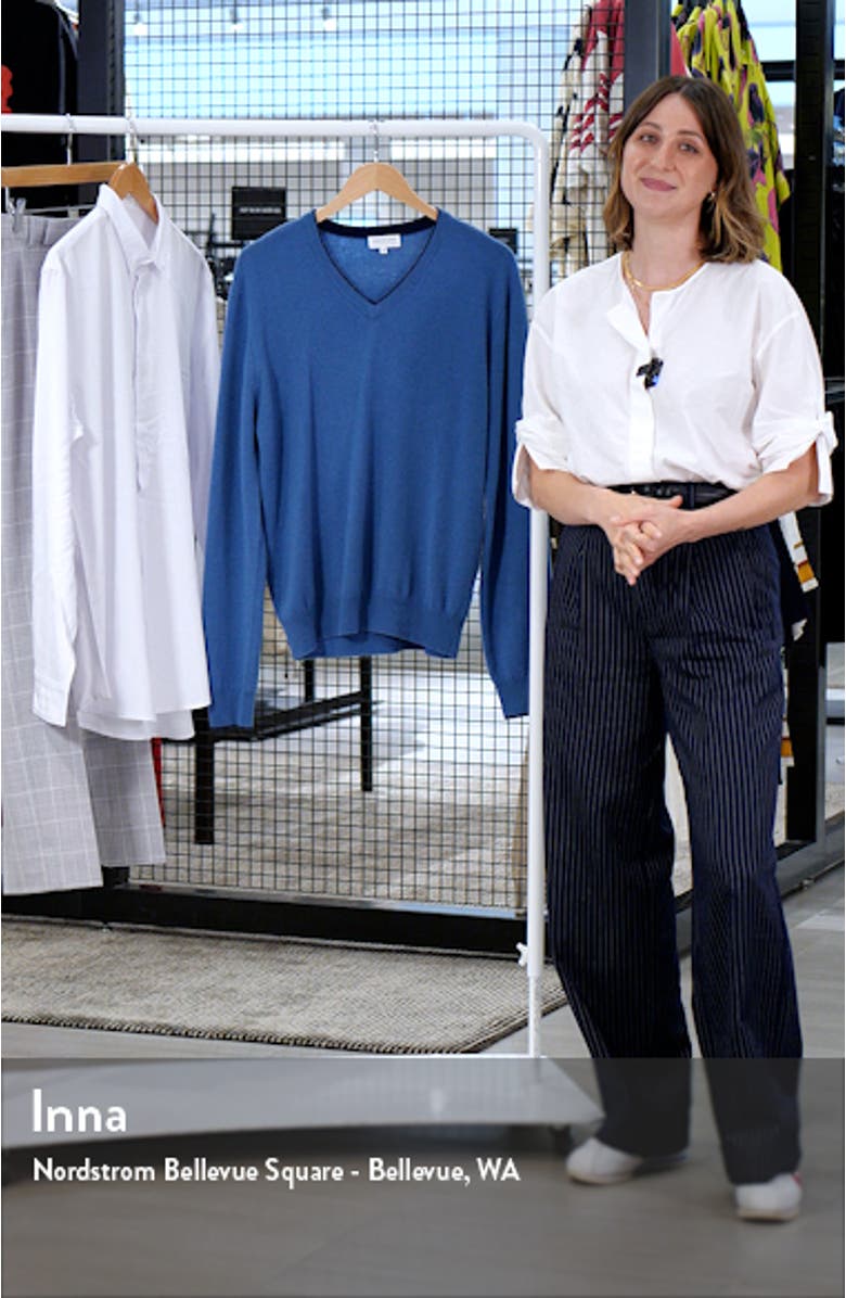 Tipped Merino Wool Sweater, sales video thumbnail