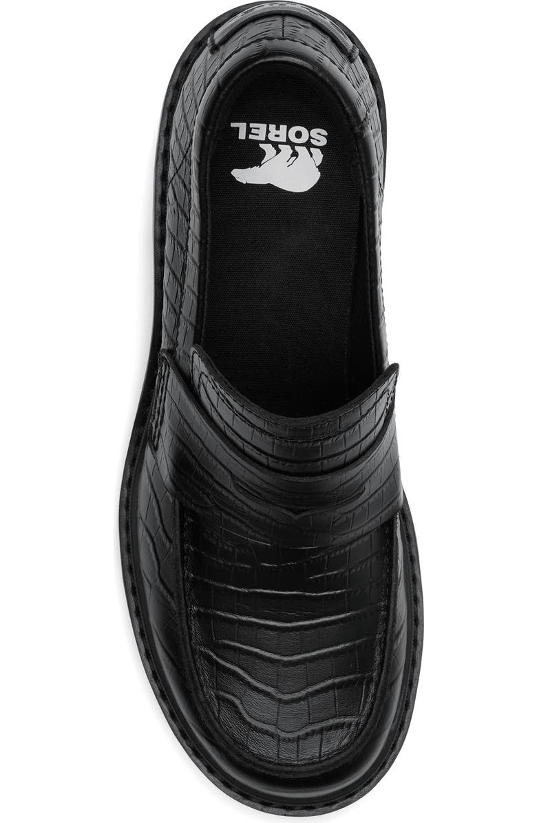 SOREL Joan Now City Penny Loafer, Alternate, color, Black/ Black