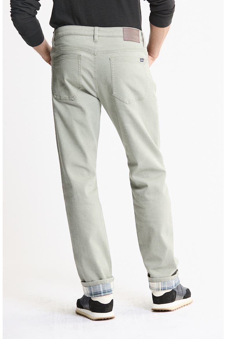 Flannel Lined Bull Denim Jeans, Alternate, color, OLIVE