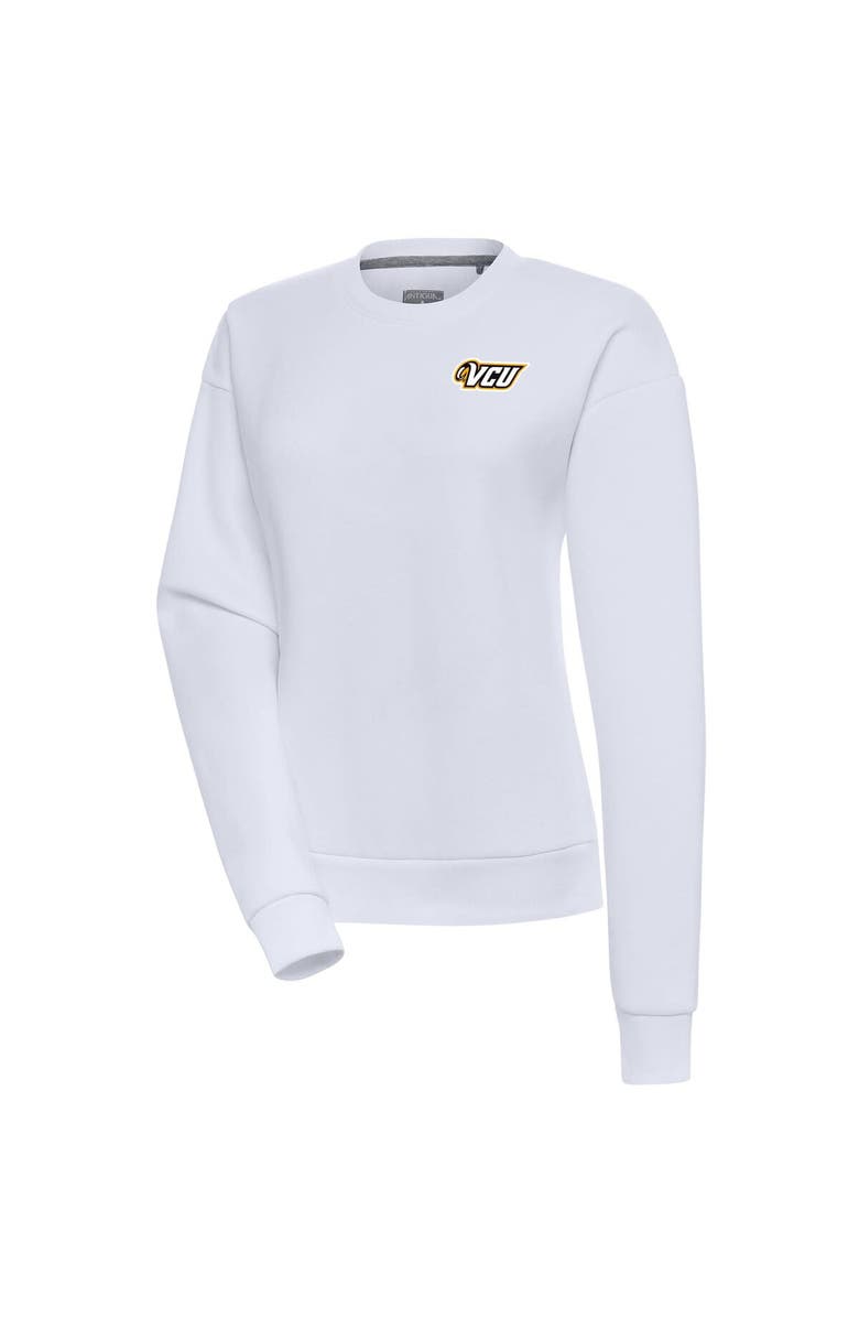 ANTIGUA Women's Antigua  White VCU Rams Victory Pullover Sweatshirt, Main, color, 
