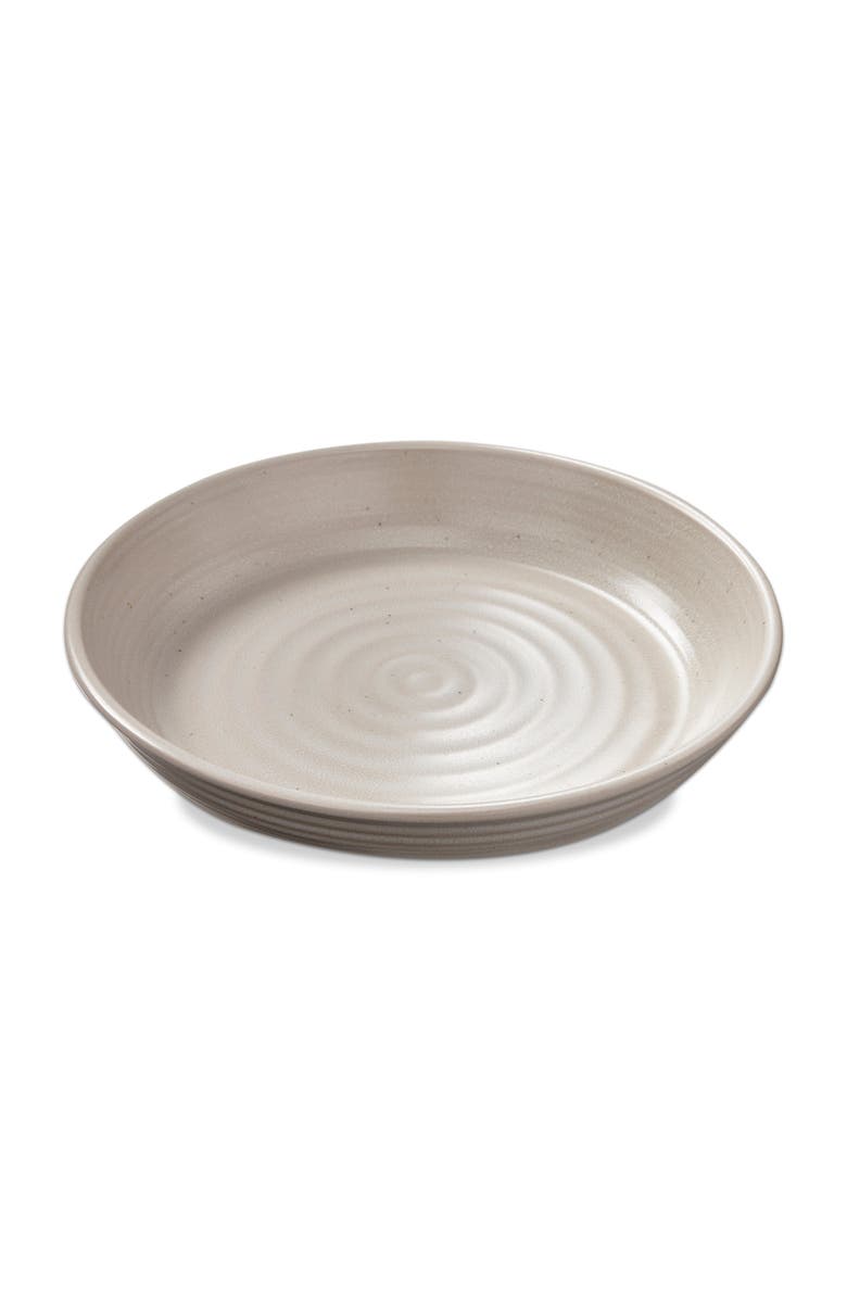 tag Loft Speckled Reactive Glaze Stoneware Dinner Plate Matte White, Main, color, White