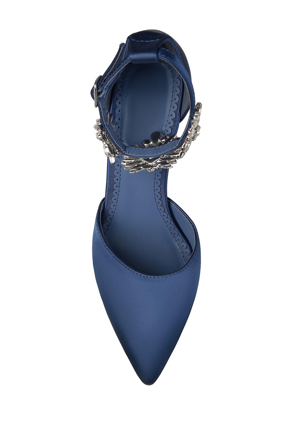 Loxley Embellished Ankle Strap D'Orsay Pump, Alternate, color, NAVY