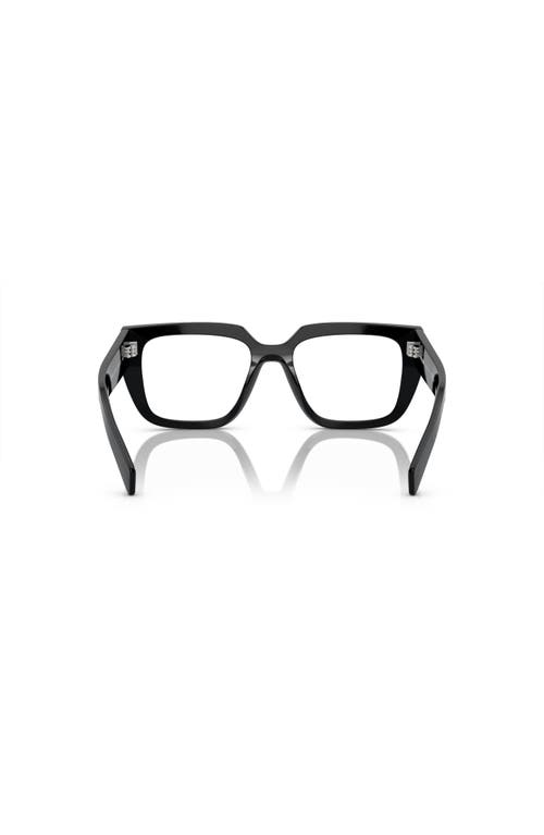 Prada 50mm Irregular Optical Glasses In Black