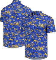 Reyn Spooner Men's Reyn Spooner Royal Los Angeles Rams Throwback Kekai Print Button-Up Shirt