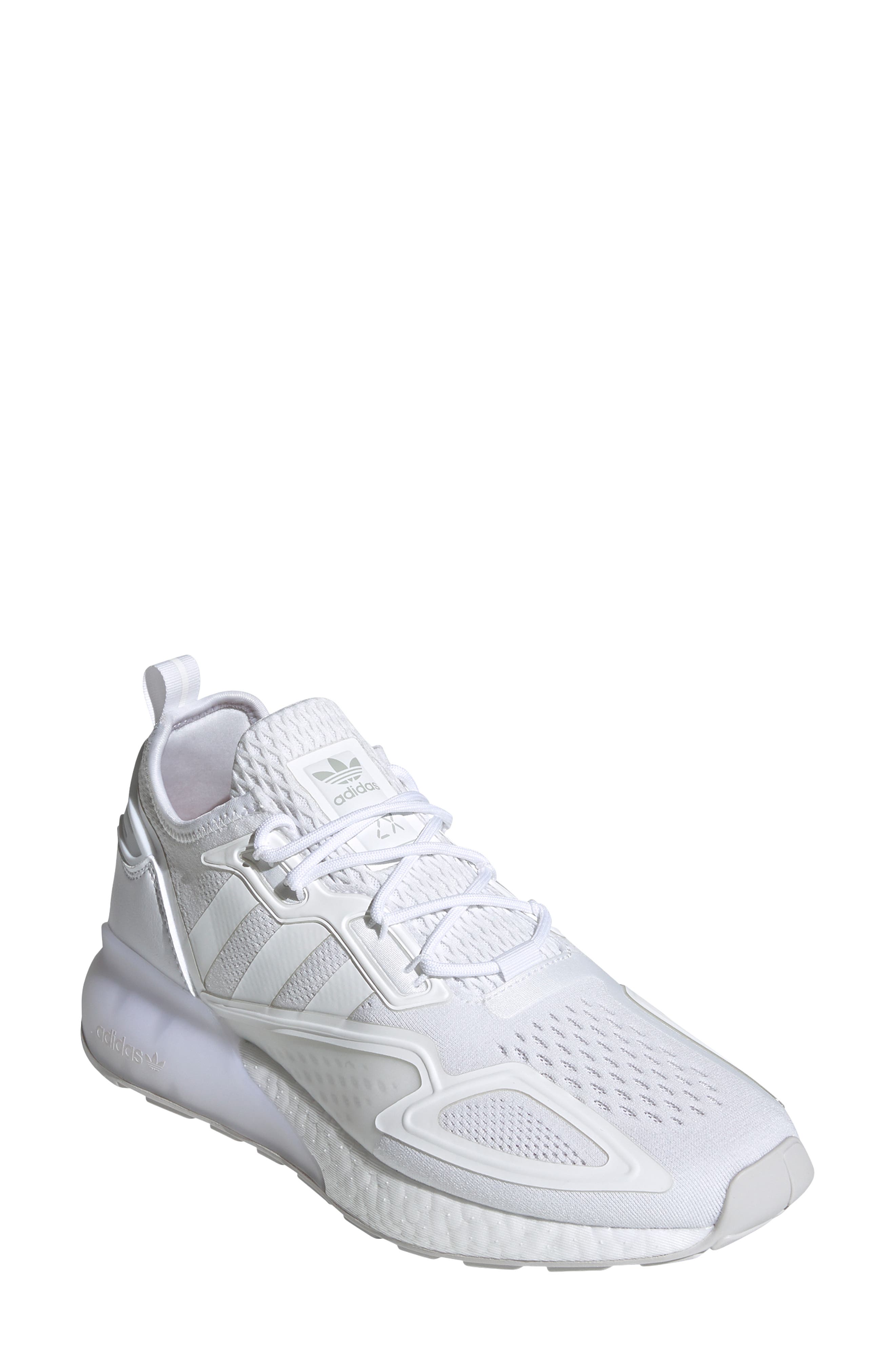 ZX 2K Boost Sneaker, Main, color, WHITE/ WHITE/ GREY
