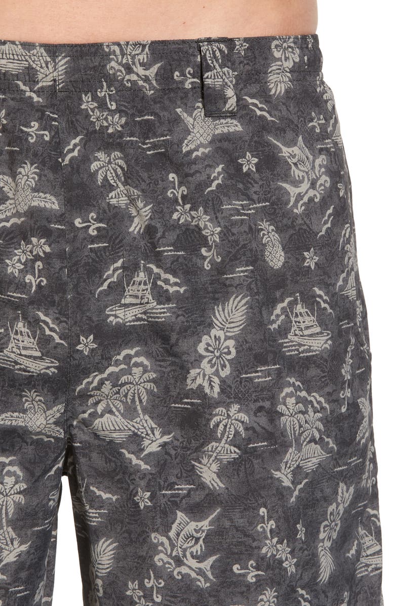 Columbia PFG Backcast II Print Swim Trunks, Alternate, color, 