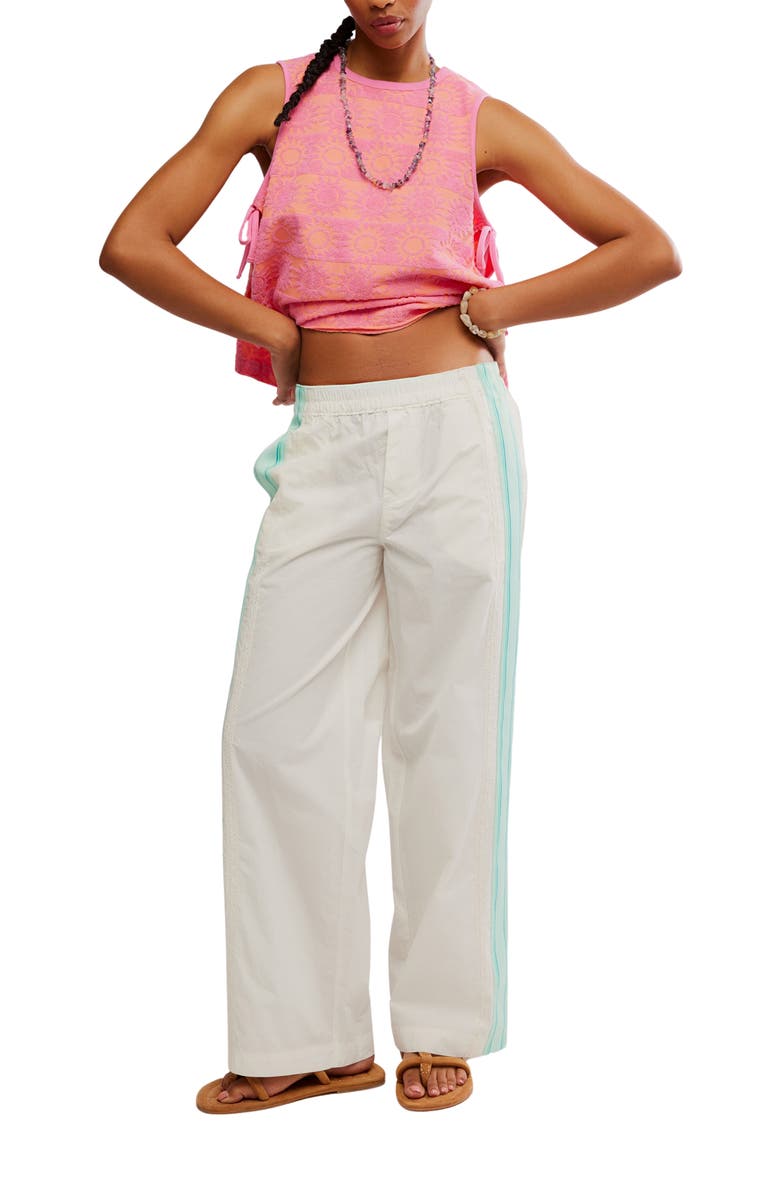 Free People Team Spirit Sweatpants, Alternate, color, Bleached Aqua Combo