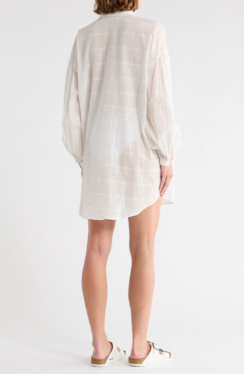Vitamin A<sup>®</sup> Sharita Long Sleeve Cover-Up Shirtdress, Alternate, color, White