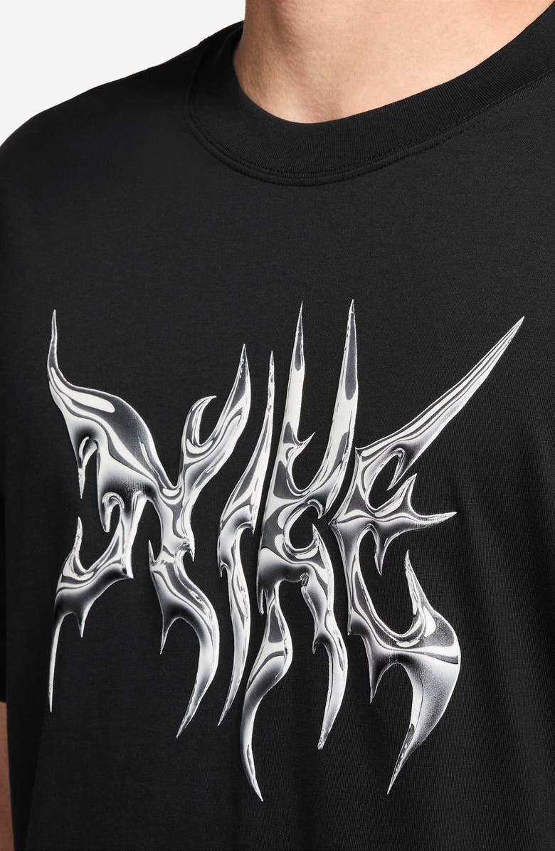 Nike Sportswear Loose Fit Cotton Graphic T-Shirt, Alternate, color, Black
