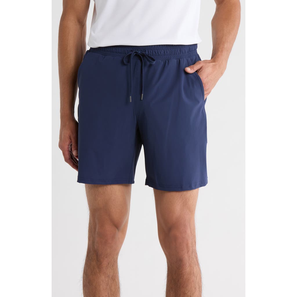 90 Degree By Reflex Warp Sonic 7" Active Shorts In Blue