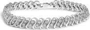 Haus of Brilliance 1/2 Cttw Diamond Double Row S-Link Bracelet