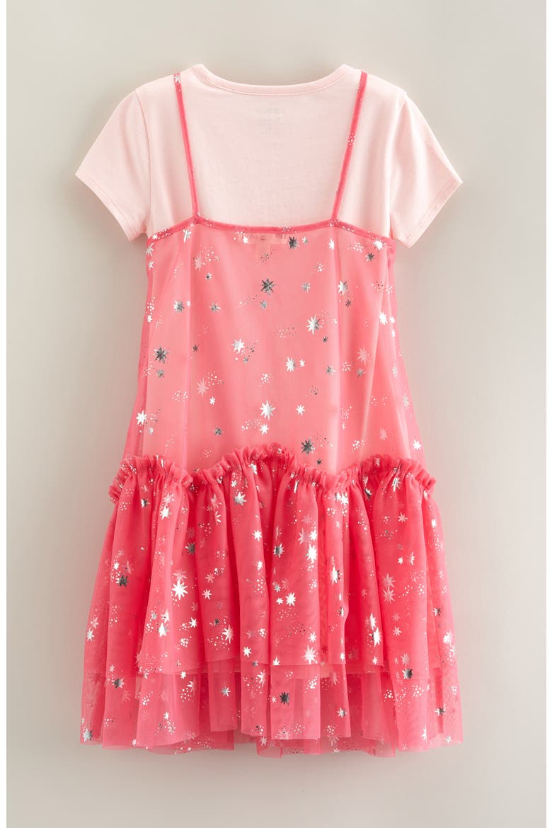 Kids' Metallic Tutu Slipdress & T-Shirt Set, Alternate, color, PINK- PINK WESTERN SKY FOIL