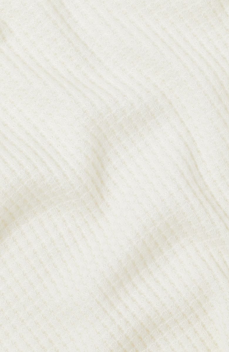 MORI Clever Zip Waffle Fitted One-Piece Pajamas, Alternate, color, Ecru