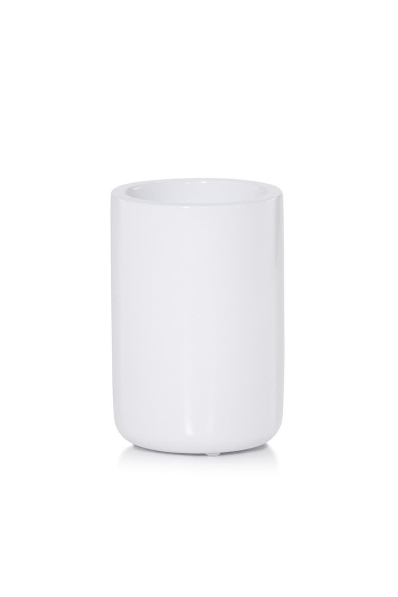 Domus White Gloss Brush Holder, Main, color, WHITE