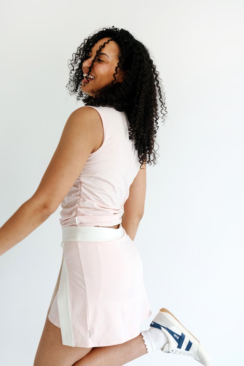 Dash Split Skort, Alternate, color, Petal