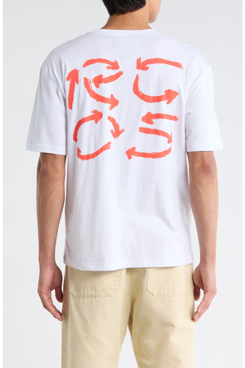 Paint Stroke Graphic Cotton T-Shirt, Alternate, color, WHITE