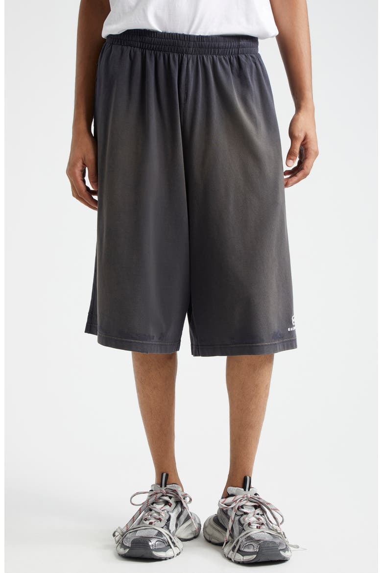 Sports Icon Distressed Cotton Shorts (Men) | Nordstrom