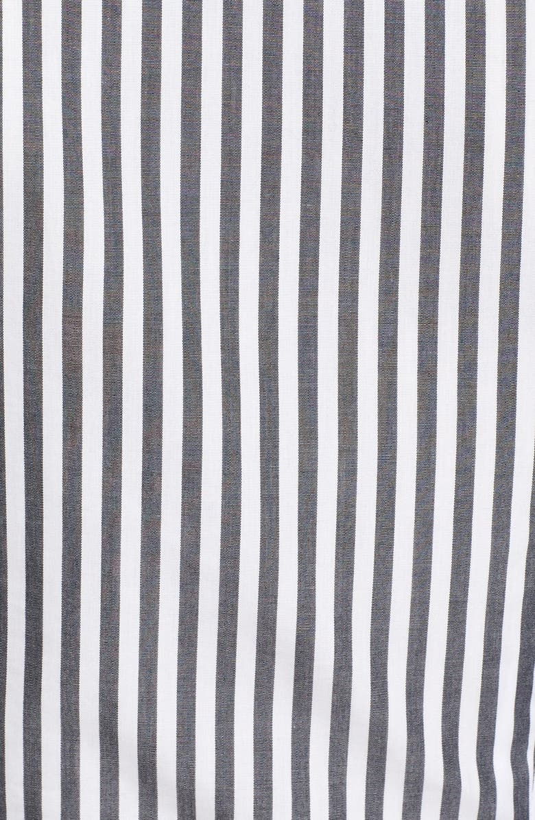 Milly 'Ruthie' Stripe Cotton Bell Sleeve Blouse, Alternate, color,