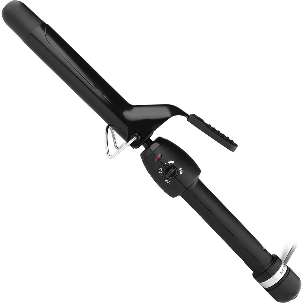 Stylecraft Stay-temp Black Gold Professional Curling Iron 1-inch In Black