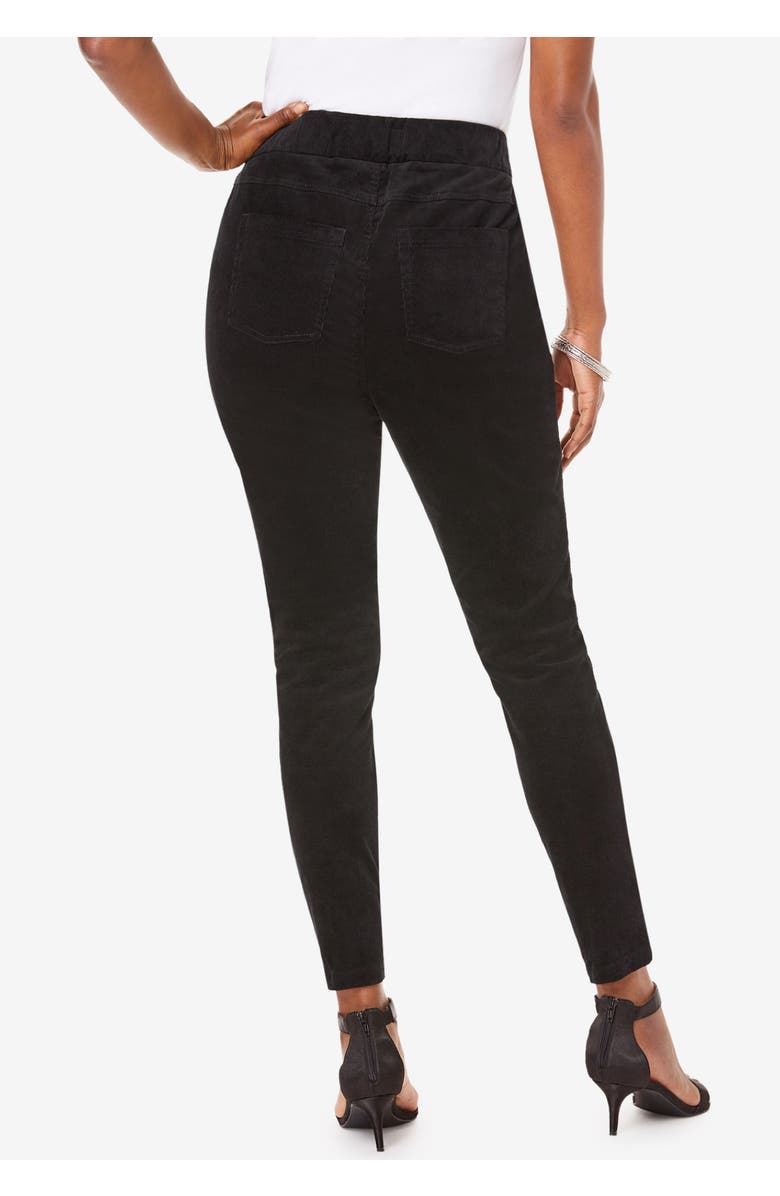 Roaman's Corduroy Legging, Alternate, color, Black