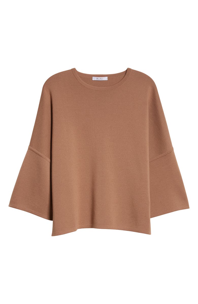 Max Mara Boxy Virgin Wool Sweater, Alternate, color, Cammello