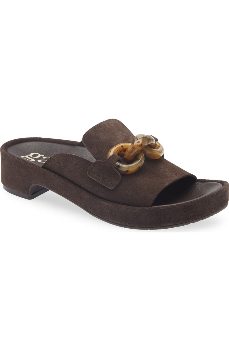 Pedro Garcia Lua Slide Sandal, Main, color, Brown Castoro-Tortoise