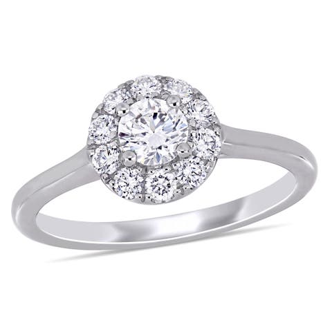 5/8 CTW Lab-Grown Diamond Halo Ring 14k