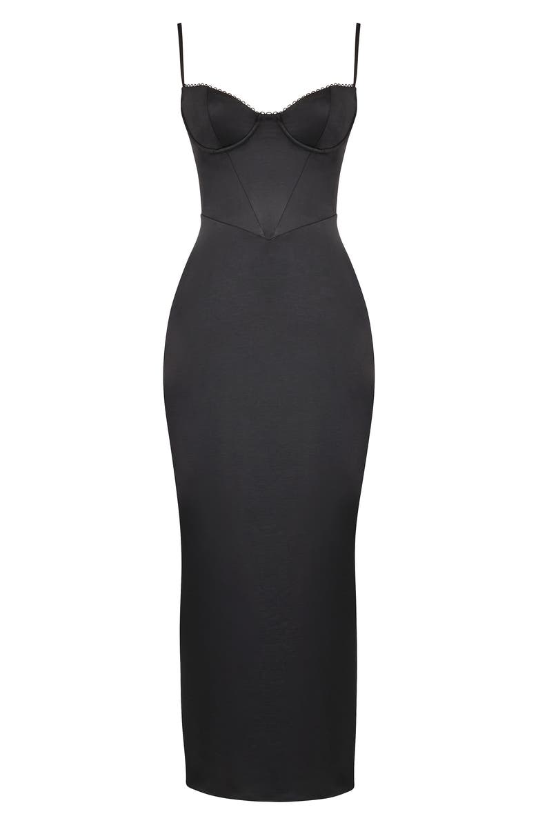 HOUSE OF CB Stefania Underwire Corset Bodice Satin Gown, Alternate, color,