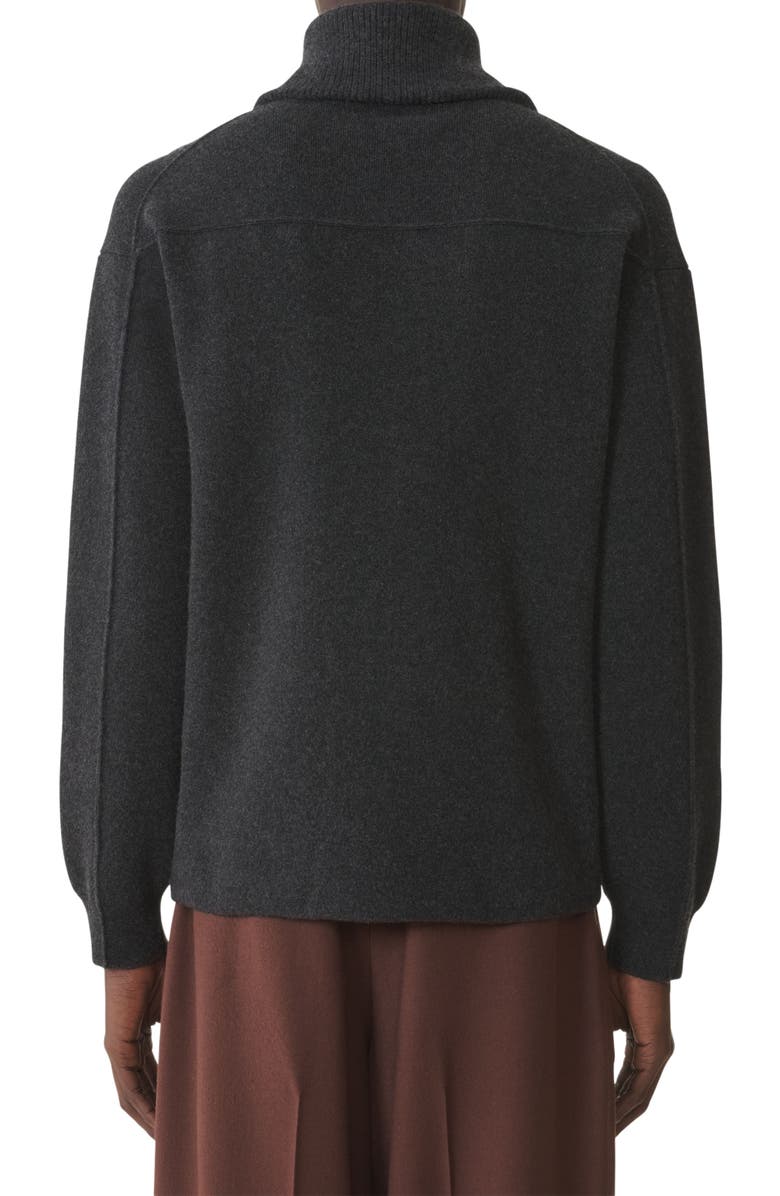 Lanvin Cashmere Zip Cardigan, Alternate, color, Heather Grey
