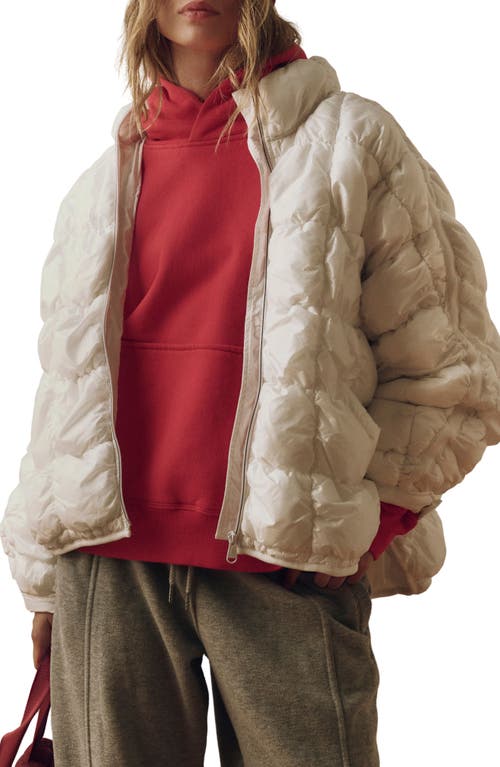FREE PEOPLE FREE PEOPLE FP MOVEMENT PIPPA SCRUNCHY GLOSSY WATER RESISTANT PUFFER JACKET