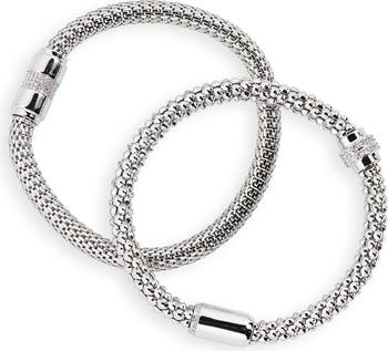 Set of 2 Mesh Stretch Bracelets
