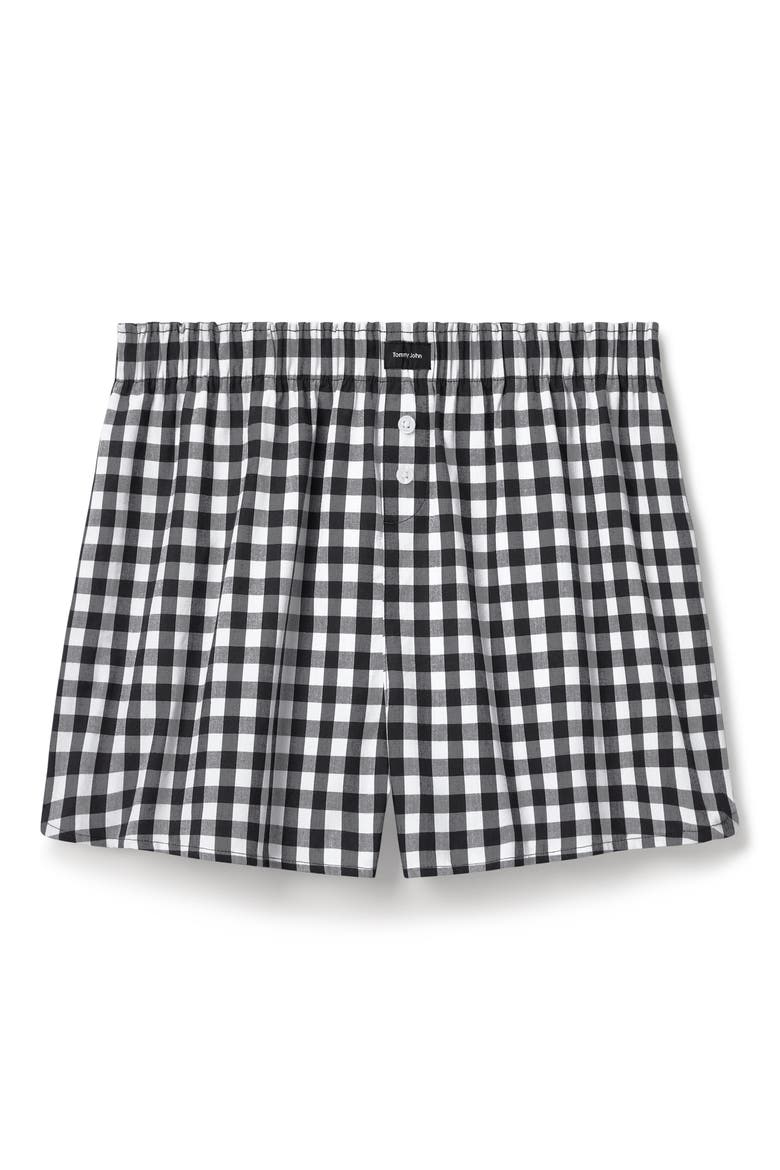 Woven Lounge Boxer Shorts, Alternate, color, BLACK