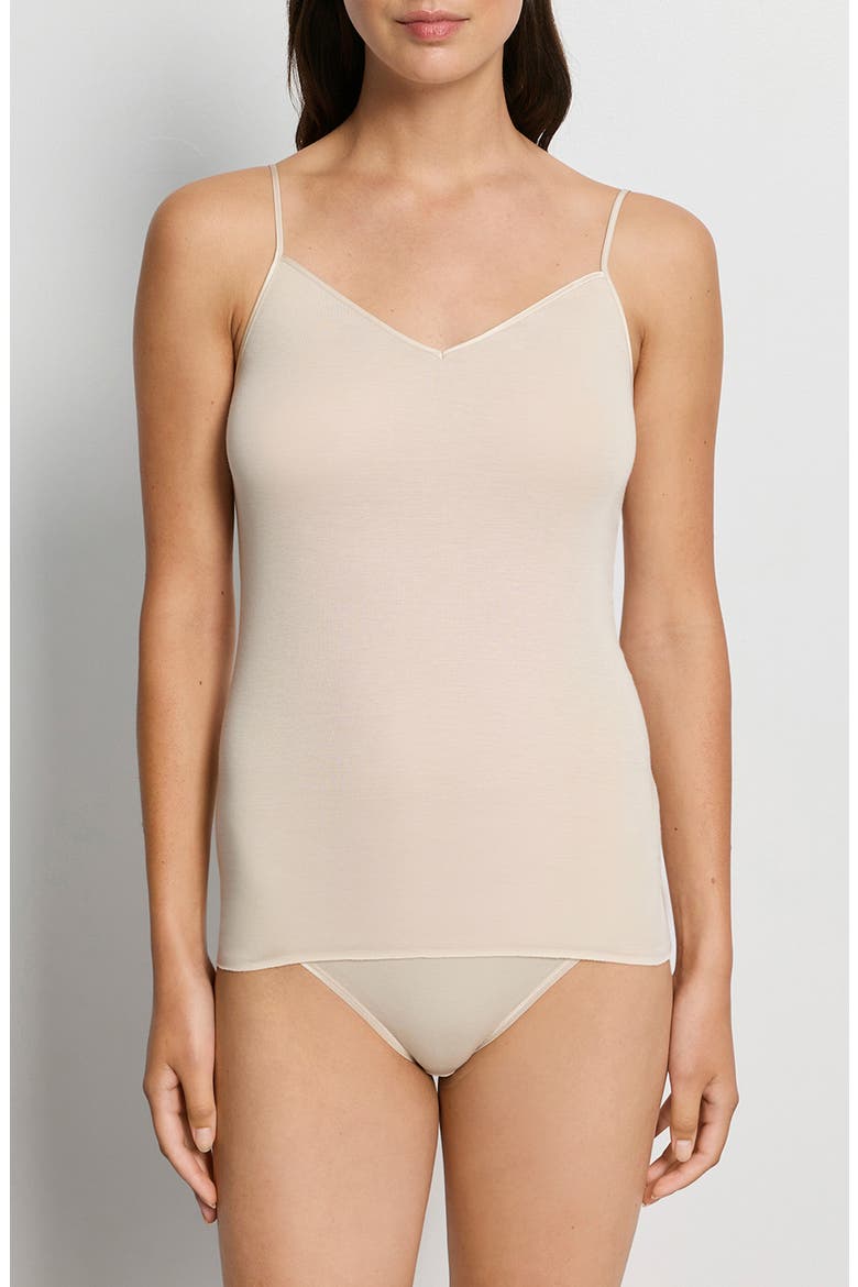 Cotton Seamless Spaghetti Camisole, Main, color, SUMMER SAND