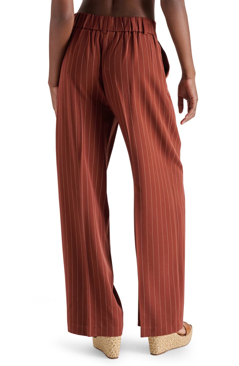 Steve Madden Pleated Straight Leg Pants, Alternate, color, Cinnamon