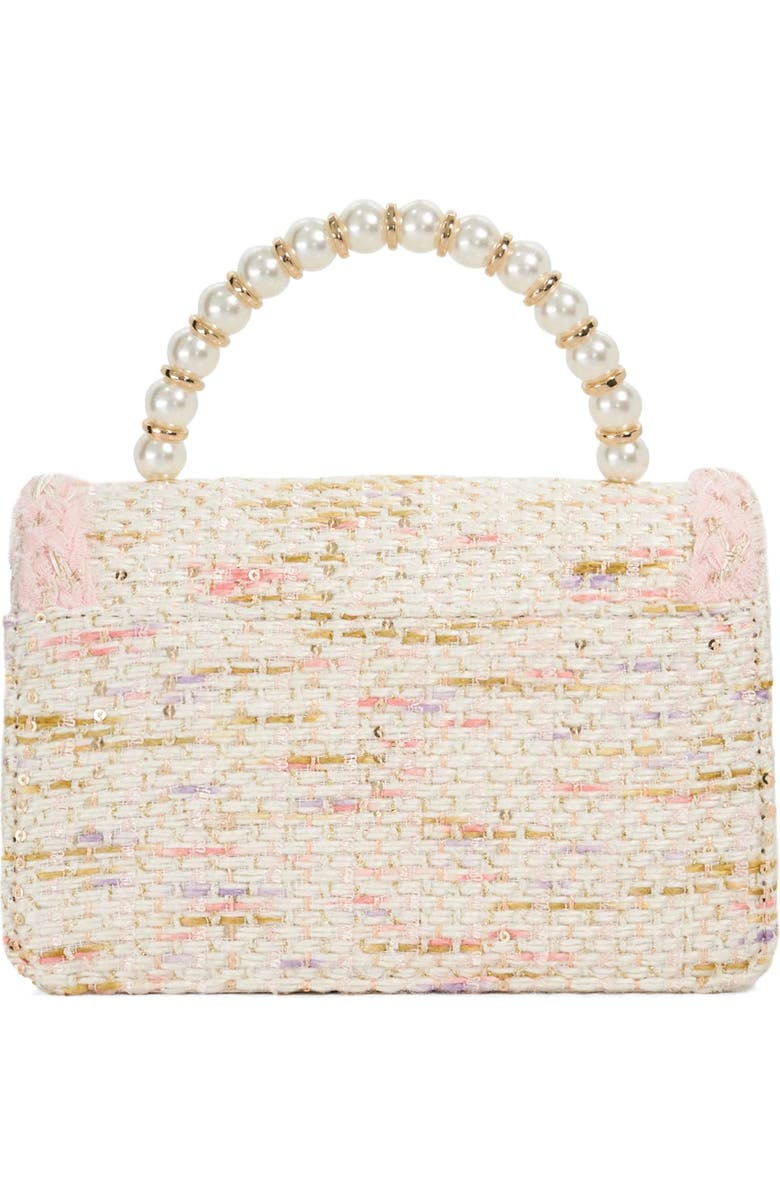 Dune London Blooms Woven Rattan Shoulder Bag, Alternate, color, Blush